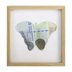 Pengegaveramme, Sommerfugl, 20x20 cm