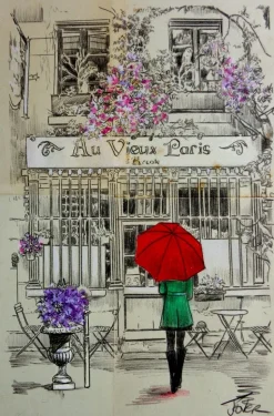 Plakat, Au vieux Paris, Loui Jover Art