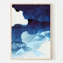 Plakat, Doves on a blue sky