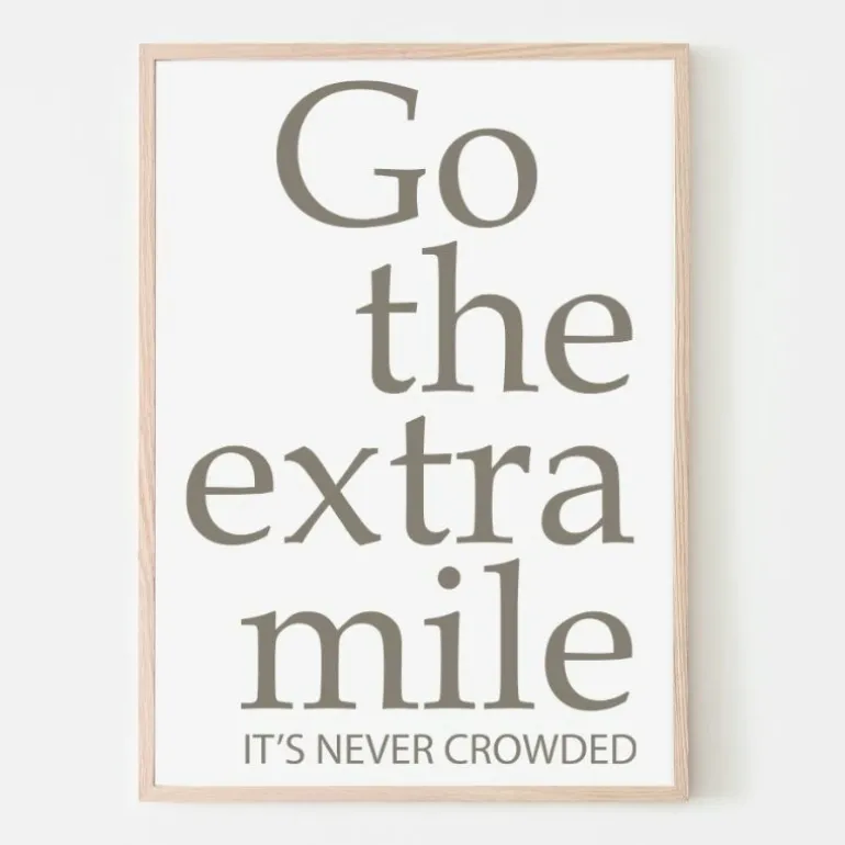 Plakat, Go the extra mile, hvid