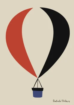 Plakat, Luftballon, Rød og blå