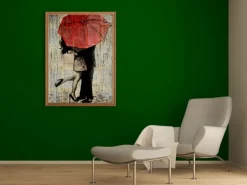 Plakat, Red umbrella hires, Loui Jover Art