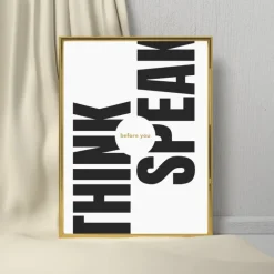 Plakat, Think before you speak