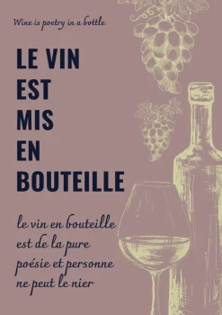Plakat, Wine is poetry, vinplakat