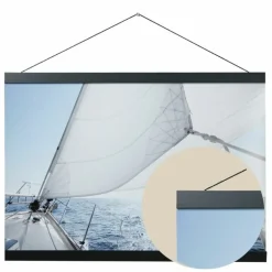 Plakatliste i sort træ - 40cm