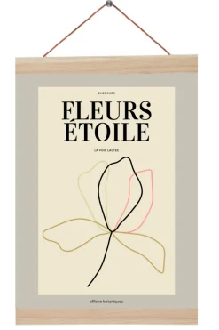 Plakatlister i egetræ - 30cm