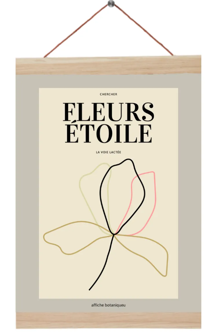 Plakatlister i egetræ - 30cm