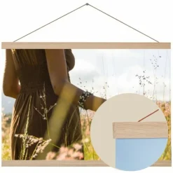 Plakatlister i egetræ - 100cm