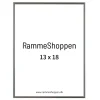 Sølvramme, aluminium, blank, smal, 13 x 18 cm, Type 9013