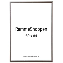 Sølvramme, aluminium, blank, smal, Type 9013