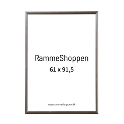 Sølvramme, aluminium, blank, smal, Type 9013