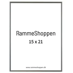 Sølvramme, aluminium, blank, smal, Type 9013