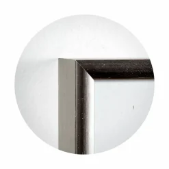 Sølvramme, aluminium, blank, smal, 60 x 84 cm, A1, Type 9013