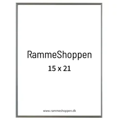 Sølvramme, grå champagne, aluminium, smal, 15 X 21 cm, A5, Type 9039