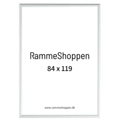 Sølvramme, mat, aluminium, smal, 84 x 119 cm, Type 670