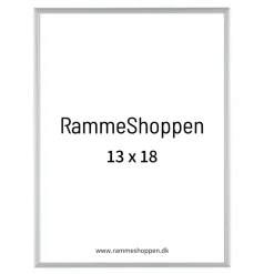 Sølvramme, mat, aluminium, smal, 13 x 18 cm, Type 670