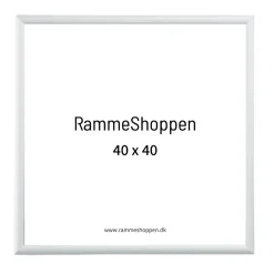 Sølvramme, mat, aluminium, smal, 40 x 40 cm, Type 670