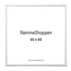 Sølvramme, mat, aluminium, smal, 60 x 60 cm, Type 670