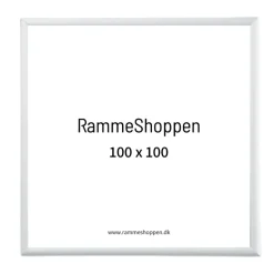 Sølvramme, mat, aluminium, smal, 100 x 100 cm, Type 670