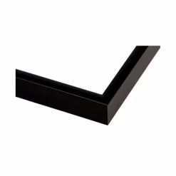 Sort aluramme, blank, smal, 20 x 20 cm, Type 9017