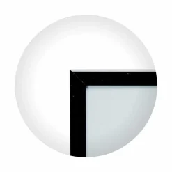 Sort aluramme, blank, smal, 30x45 cm - Type 9017