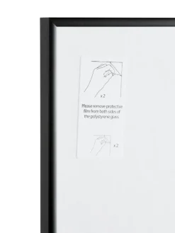 Sort aluramme, mat, smal - 9 x 13 cm - Type 672