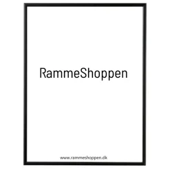 Sort aluramme, mat, smal - Type 672