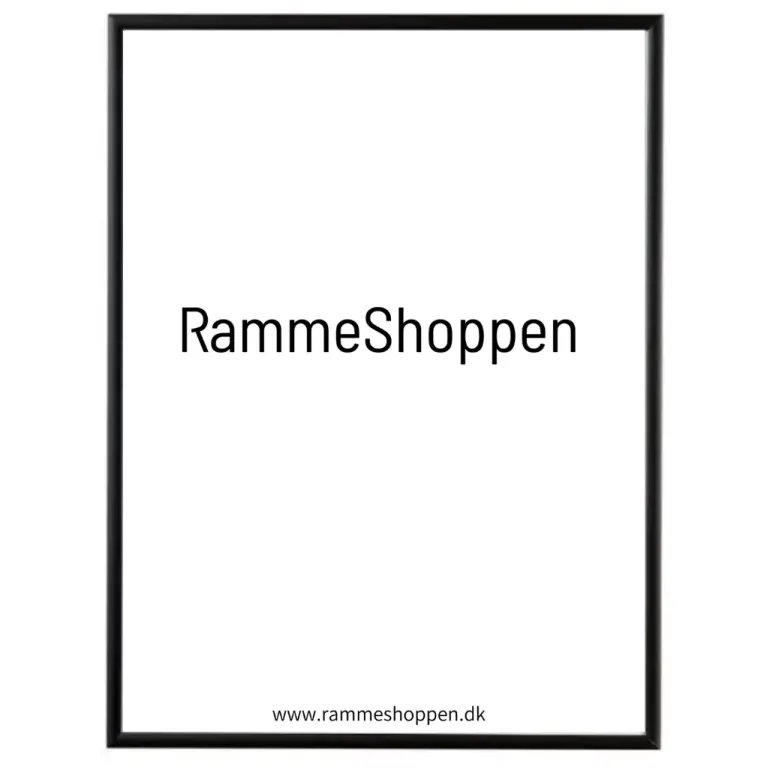 Sort aluramme, mat, smal - Type 672