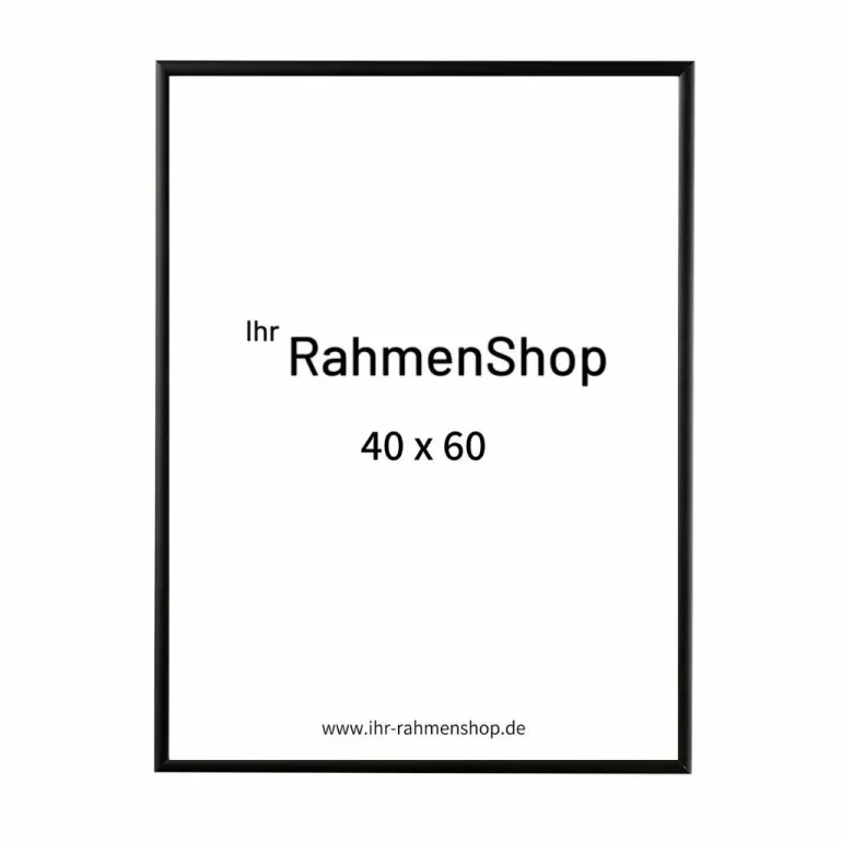 Sort aluramme, mat, smal - Type 672