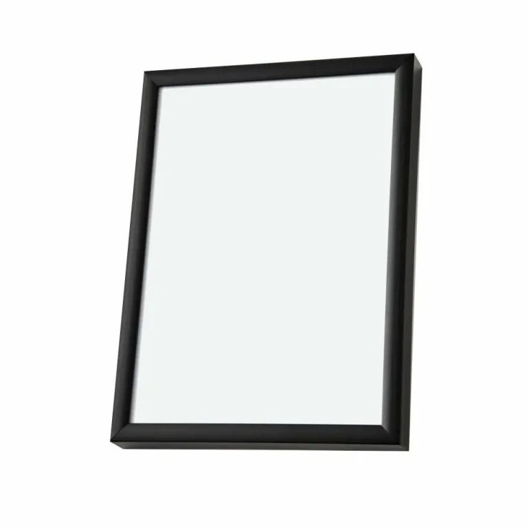 Sort aluramme, mat, smal - Type 672