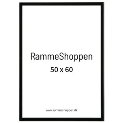 Sort aluramme, mat, smal - Type 672