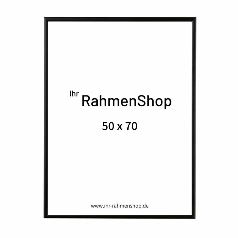 Sort aluramme, mat, smal - Type 672