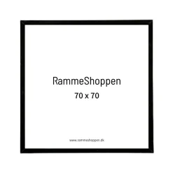 Sort aluramme, mat, smal - Type 672