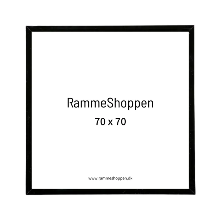 Sort aluramme, mat, smal - Type 672