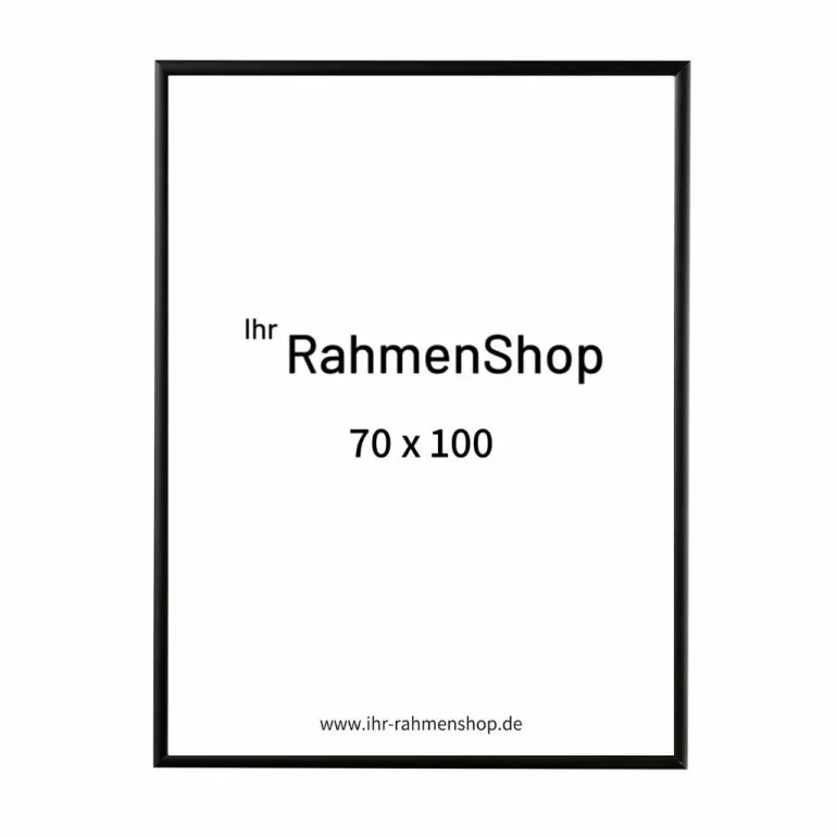 Sort aluramme, mat, smal - Type 672