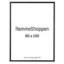 Sort aluramme, mat, smal - Type 672