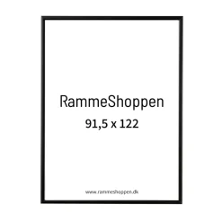 Sort aluramme, mat, smal - Type 672