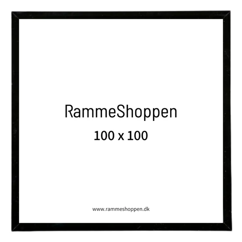 Sort aluramme, mat, smal - Type 672