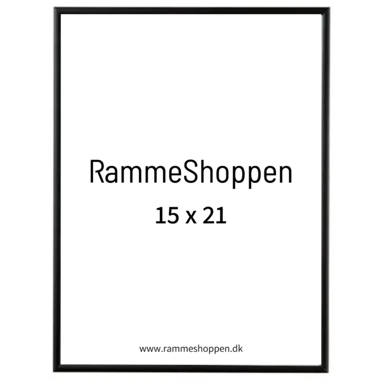 Sort aluramme, mat, smal - Type 672