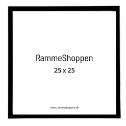 Sort aluramme, mat, smal - Type 672