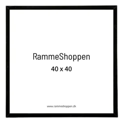 Sort aluramme, mat, smal - Type 672