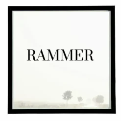 Sort aluramme, mat, smal, 100 x 100 cm, Type 672