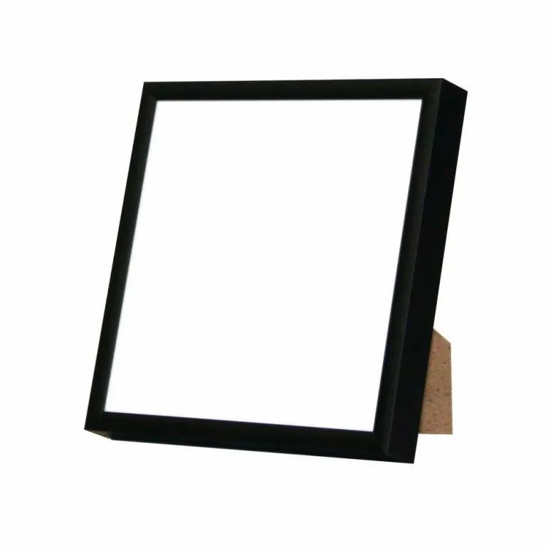 Sort aluramme, mat, smal, 15 x 15 cm, Type 672