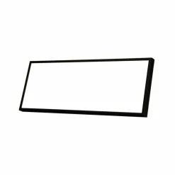 Sort aluramme, mat, smal, 18 x 46 cm, Type 672