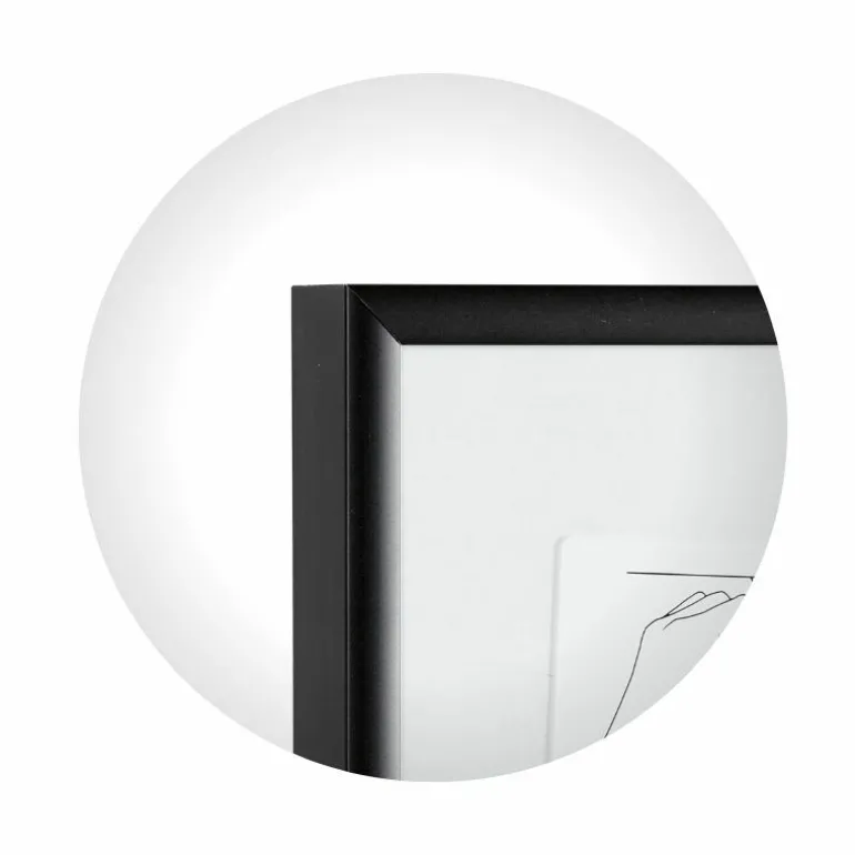 Sort aluramme, mat, smal, 30 x 42 cm, A3, Type 672