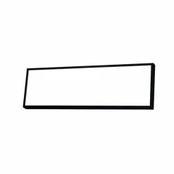 Sort aluramme, mat, smal, 18 x 57 cm, Type 672