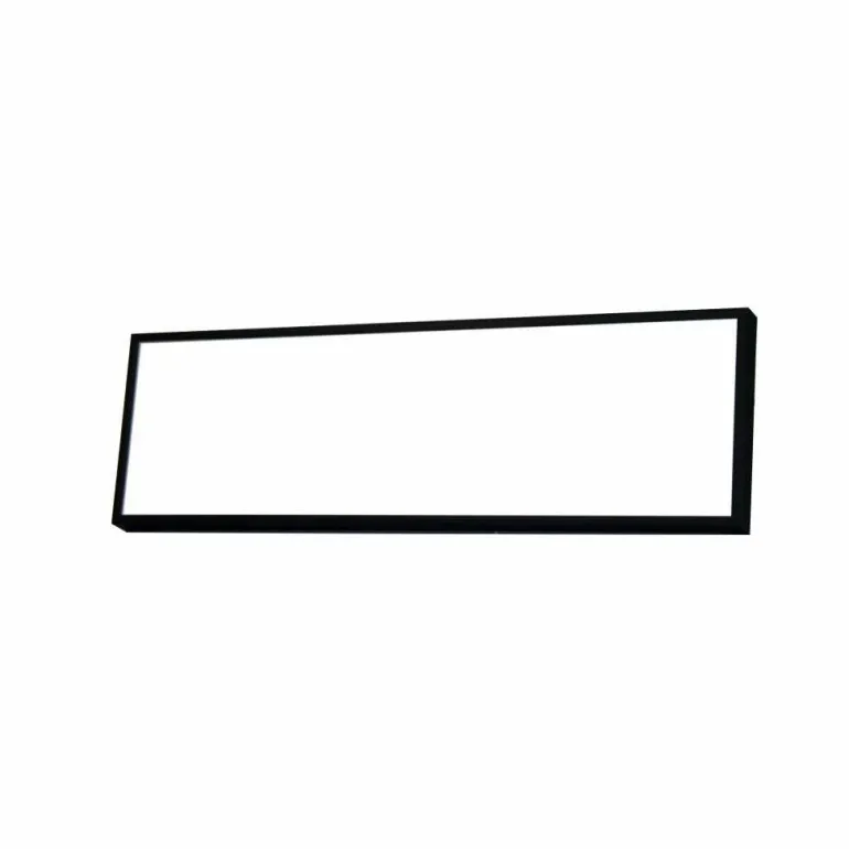 Sort aluramme, mat, smal, 18 x 57 cm, Type 672