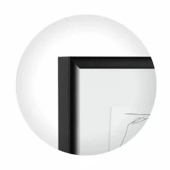 Sort aluramme, refleksfri, mat, smal, 40 x 50 cm, Type 672