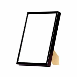 Sort aluramme, refleksfri, blank, smal, 15 x 21 cm, A5, Type 9017