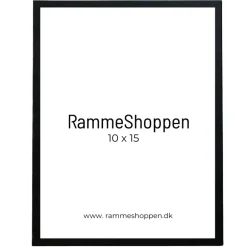 Sort MDF ramme, smal, 10 x 15 cm, Type 2012
